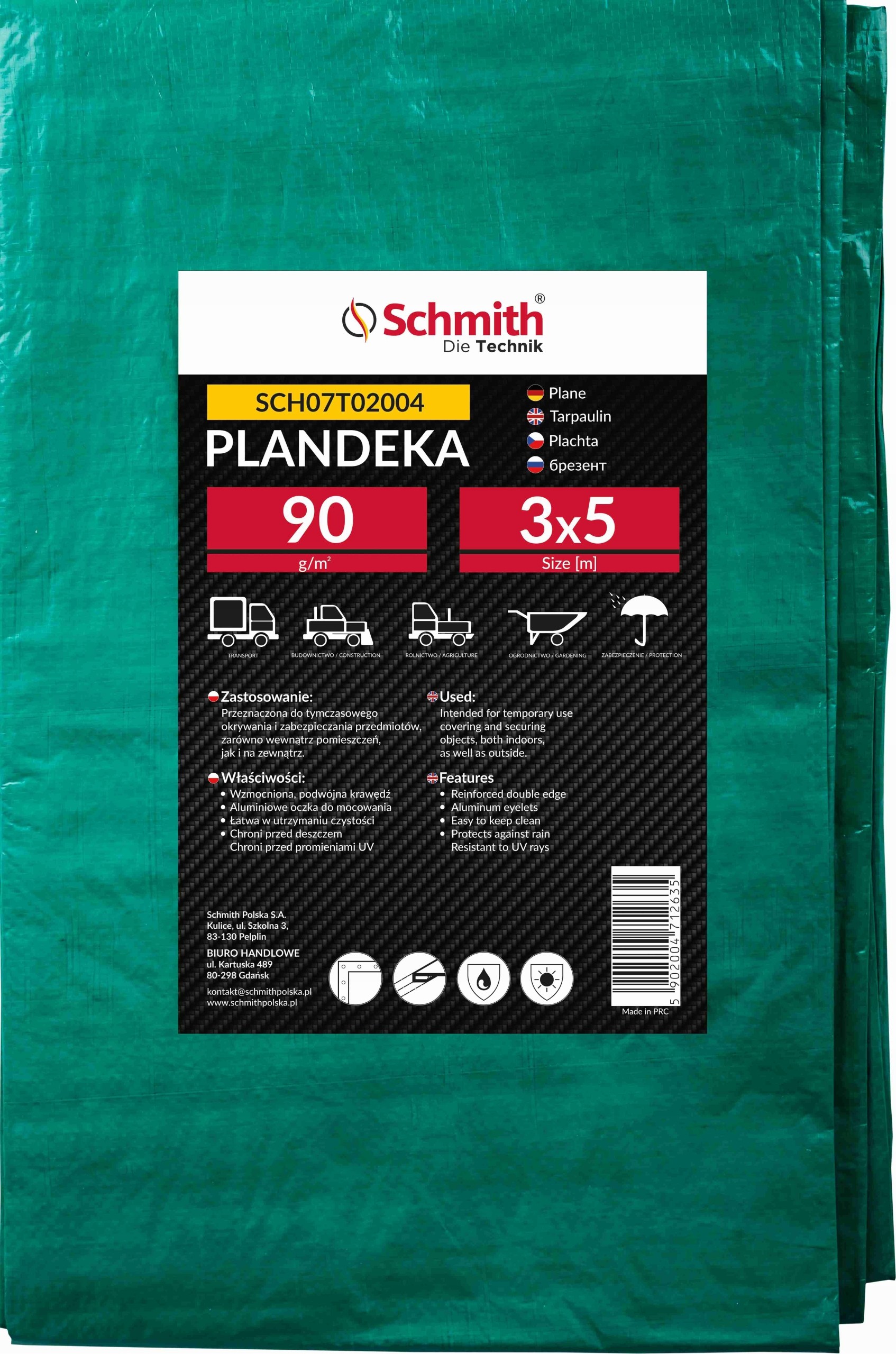 Trvanlivá Plachta 90g 3x5m – Ideálne Riešenie Pre Ochranu Majetku