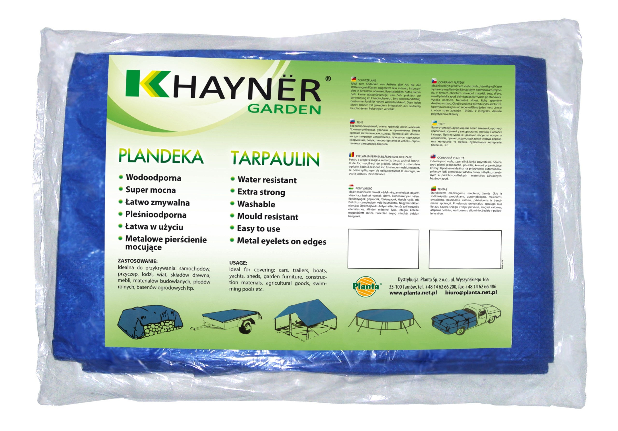 Modrá Krycia Plachta 3x5m Planta, Univerzálna a Odolná