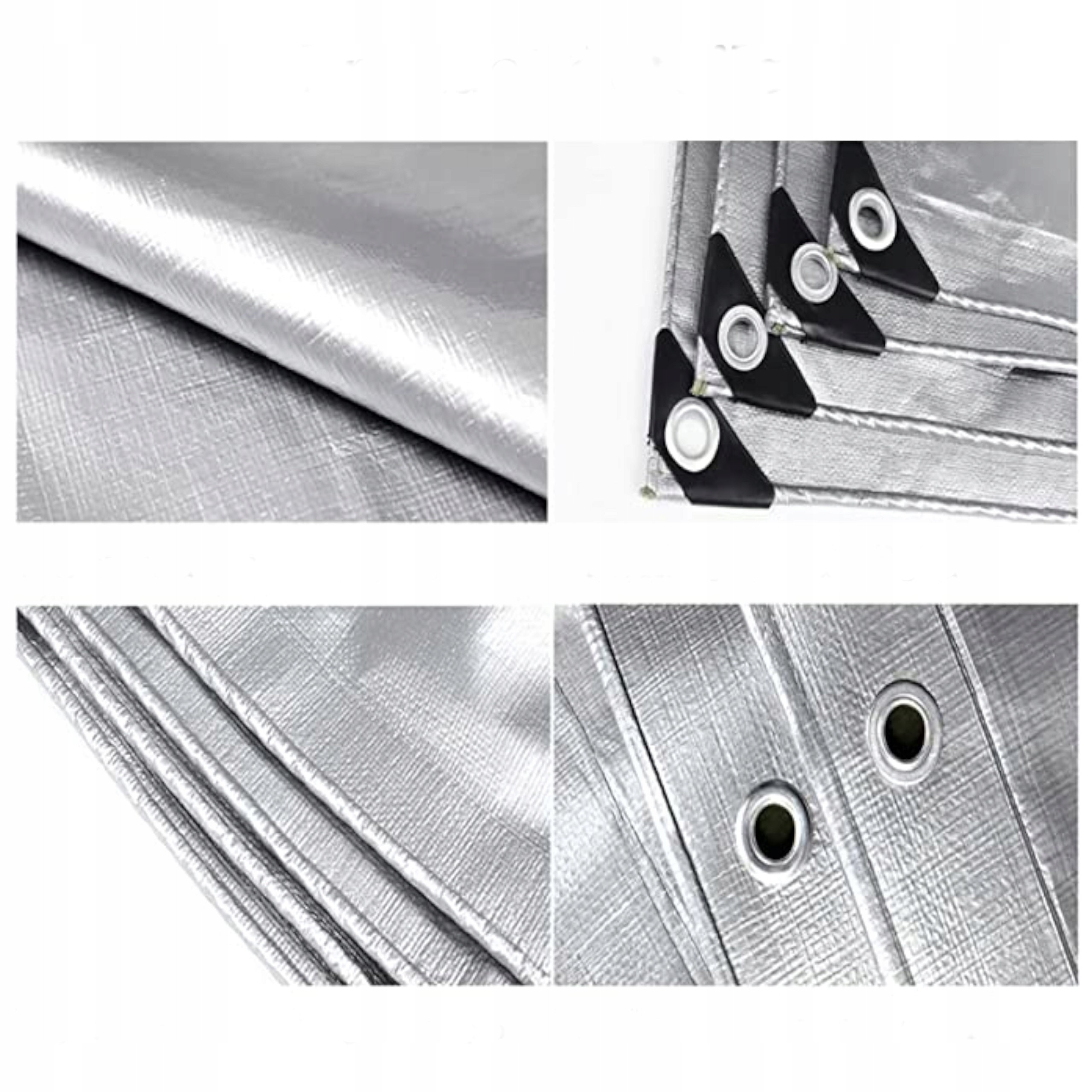 Ochranná plachta 6x10m, 120g/m2, posilnená s UV filtrom - sivá
