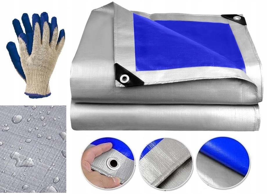 Odolná plachta 6x12 75g, mrazuvzdorná s UV ochranou a hliníkovými očkami
