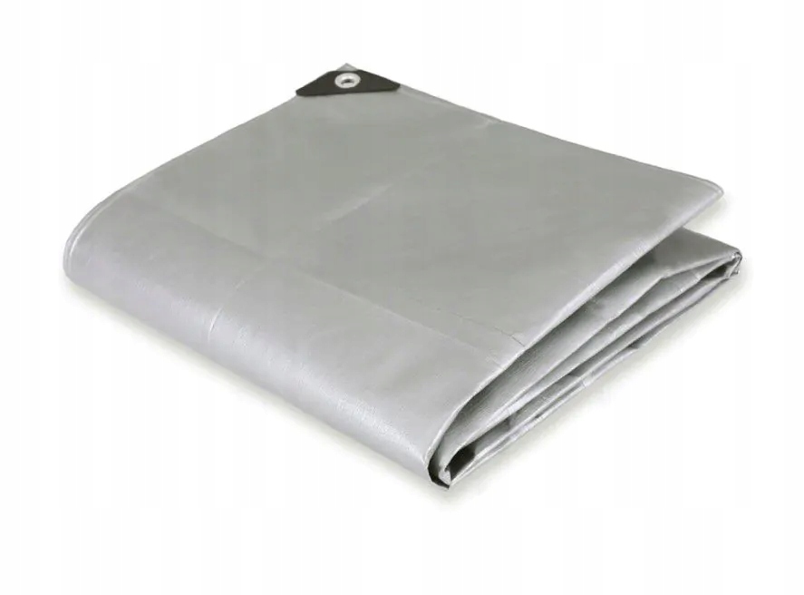 Vodeodolná Plachta s UV Ochrannou 3x5 120g/m², Posilnená, Strieborná