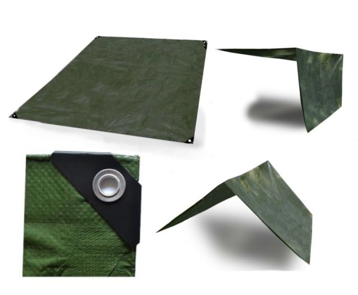 Zelená univerzálna plachta Hornhill 3 × 3 m, 80 g/m²