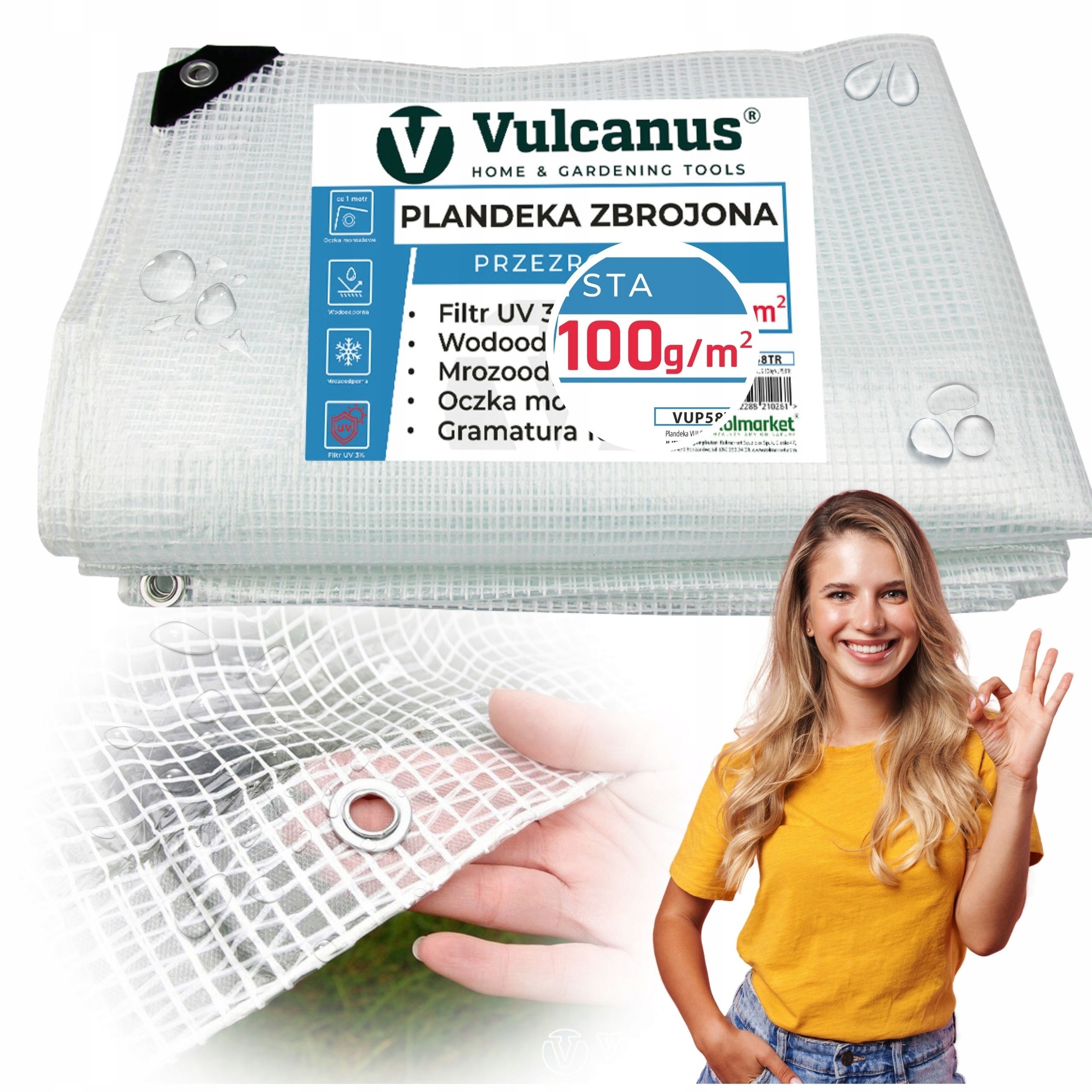 Przezroczysta Plandeka Zbrojona Vulcanus® 4x6 m – Ochrona w Każdych Warunkach