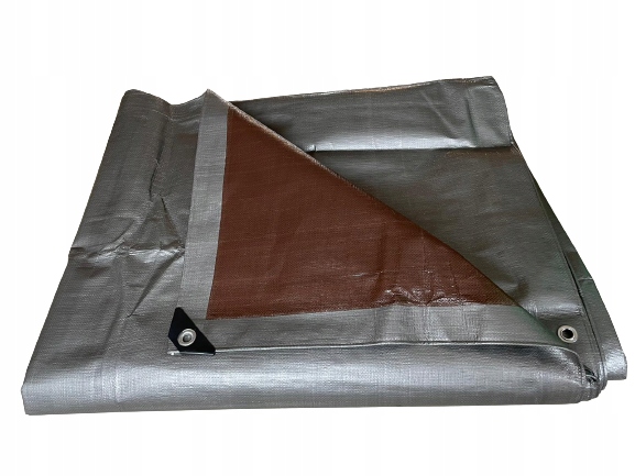 Viacúčelová plachta strieborno-hnedá 10x10m, 210g/m2