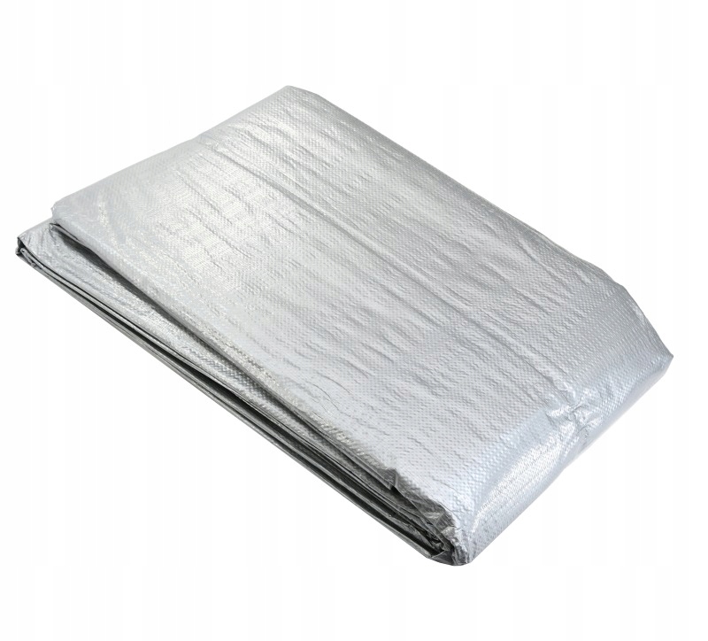plandMAX Plachta strieborná 3x6m 120g/m2 PE vodotesná s krúžkami