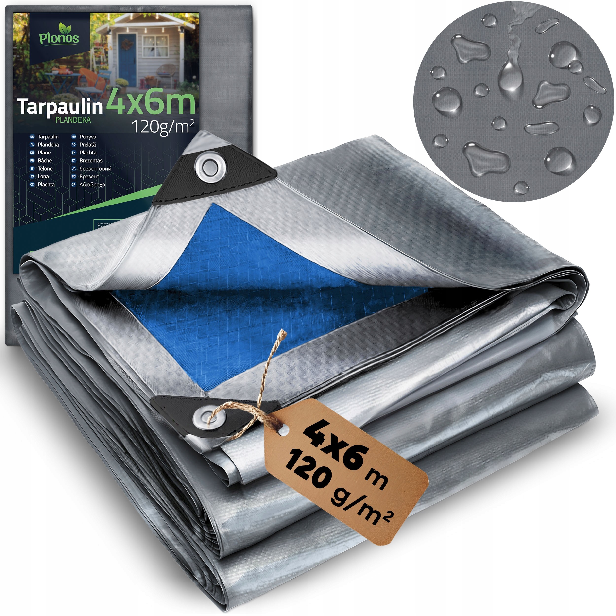 Odolná planéta 400x600 cm, HDPE 120 g/m2 - ideálna pre stavebníctvo a domáce použitie