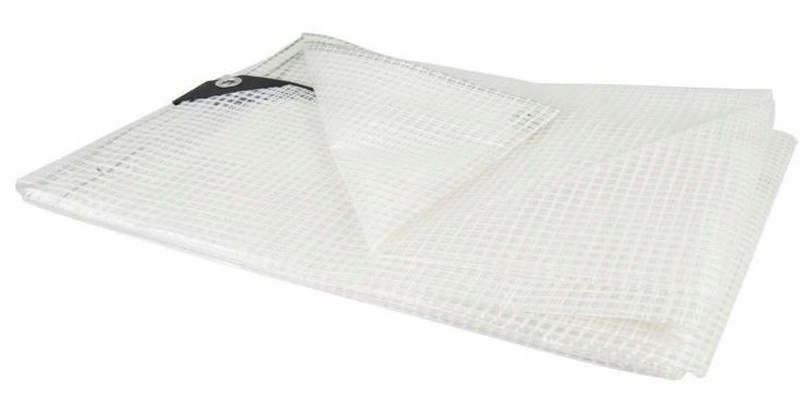 Transparentná vystužená plachta Leno 4 × 5 m, 100 g/m²
