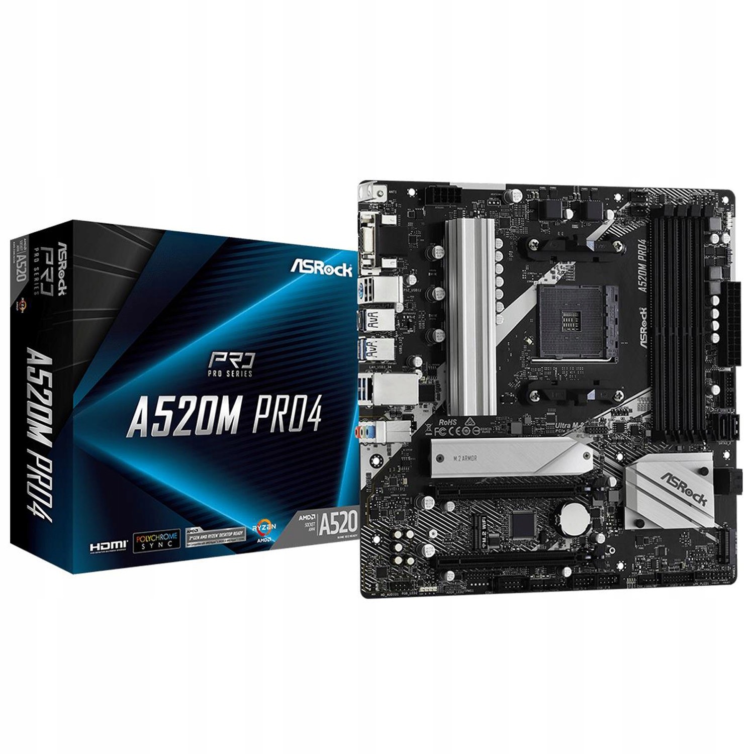 Čierna ASRock A520M PRO4