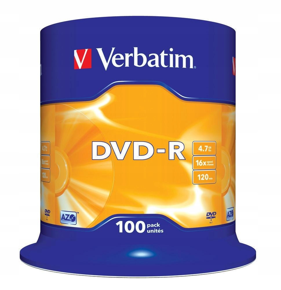 DVD disk Verbatim DVD-R 4,7 GB 100 ks.