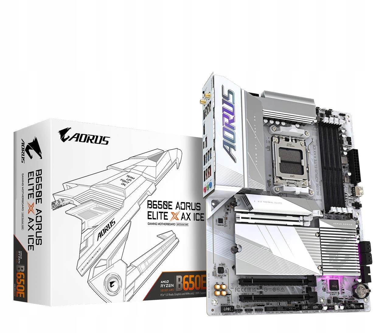 Základná doska Gigabyte B650E AORUS ELITE X AX ICE ATX, AMD Ryzen AM5, 4x DDR5