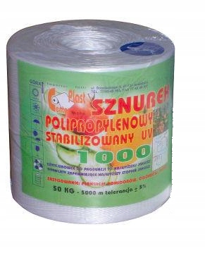 Sznurek rolniczo-ogrodniczy TEX 1000, długość 2000m, odporny na UV