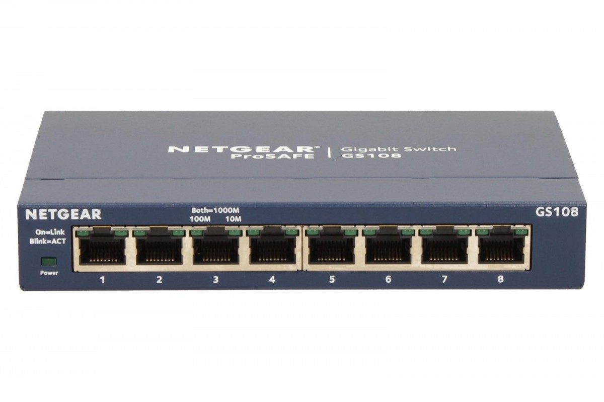 8-portový prepínač Netgear GS108GE