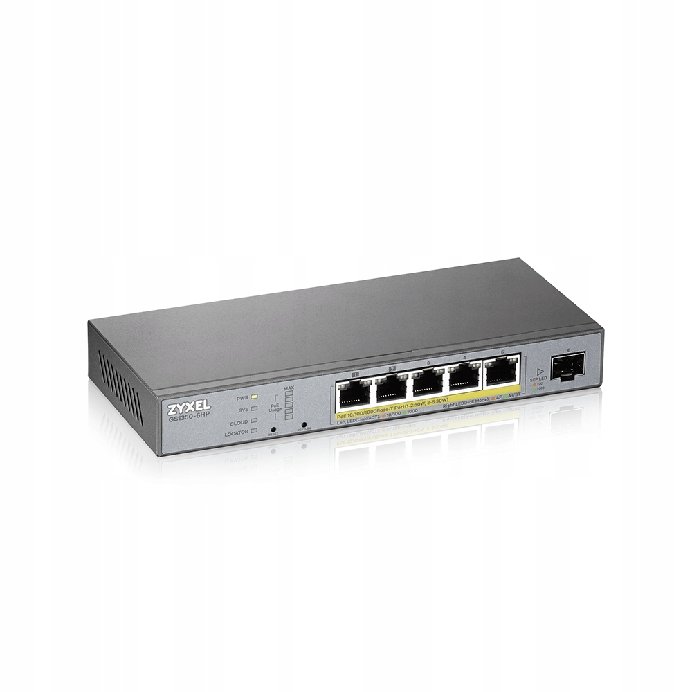 Rack prepínačov Zyxel GS1350 6HP EU0101F strieborný