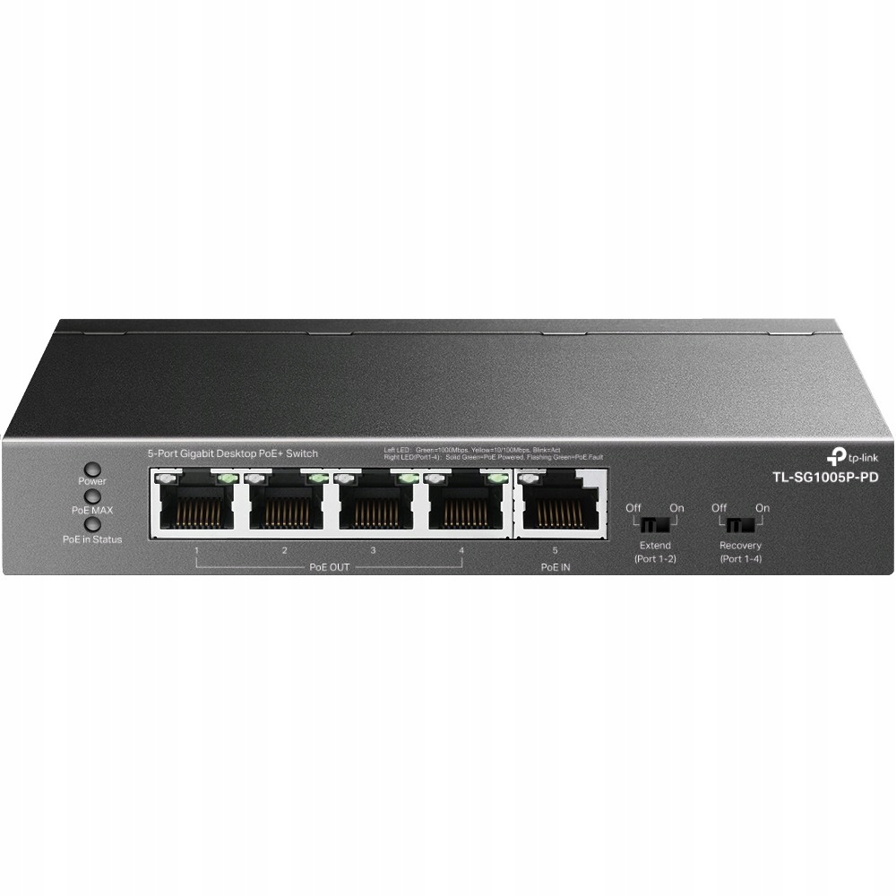 TP-Link SG1005P-PD 5xGE 4xPoE+ prepínač