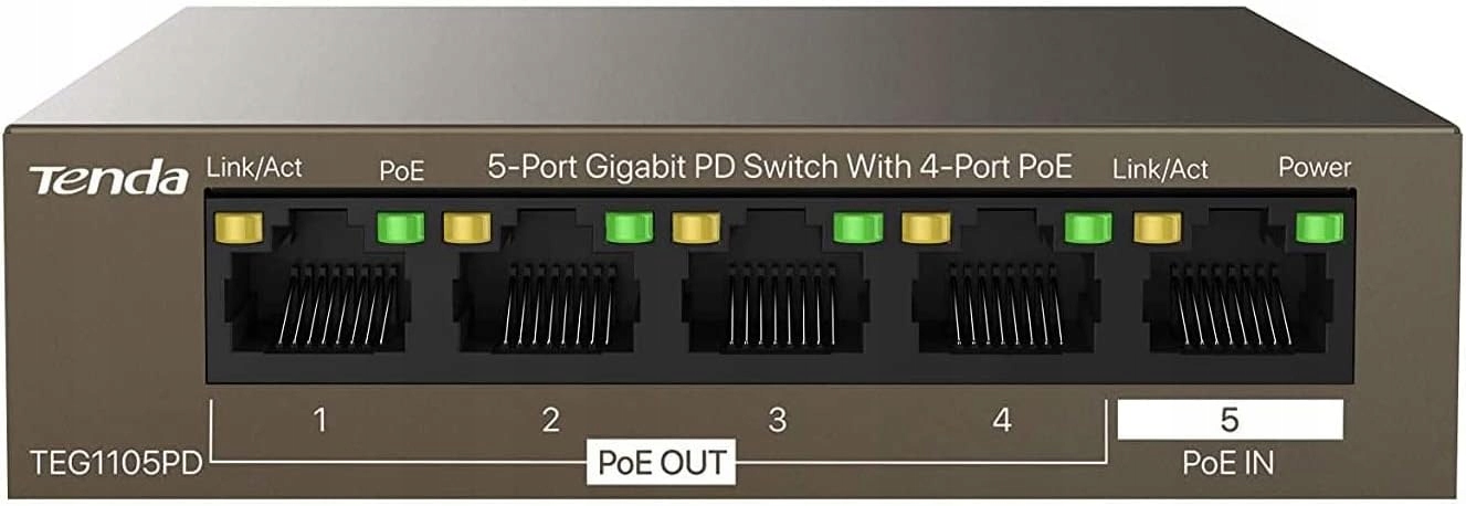 5-portový prepínač Tenda TEG1105PD