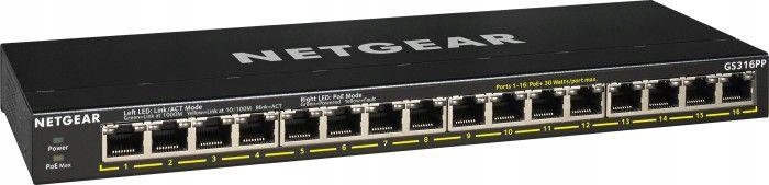 Nespravovaný prepínač Netgear GS316PP-100EUS