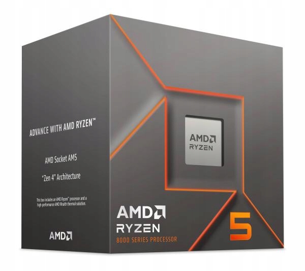 Procesor AMD Ryzen 5 8400F BOX (100-100001591BOX) 4,2 - 4,7 GHz AM5