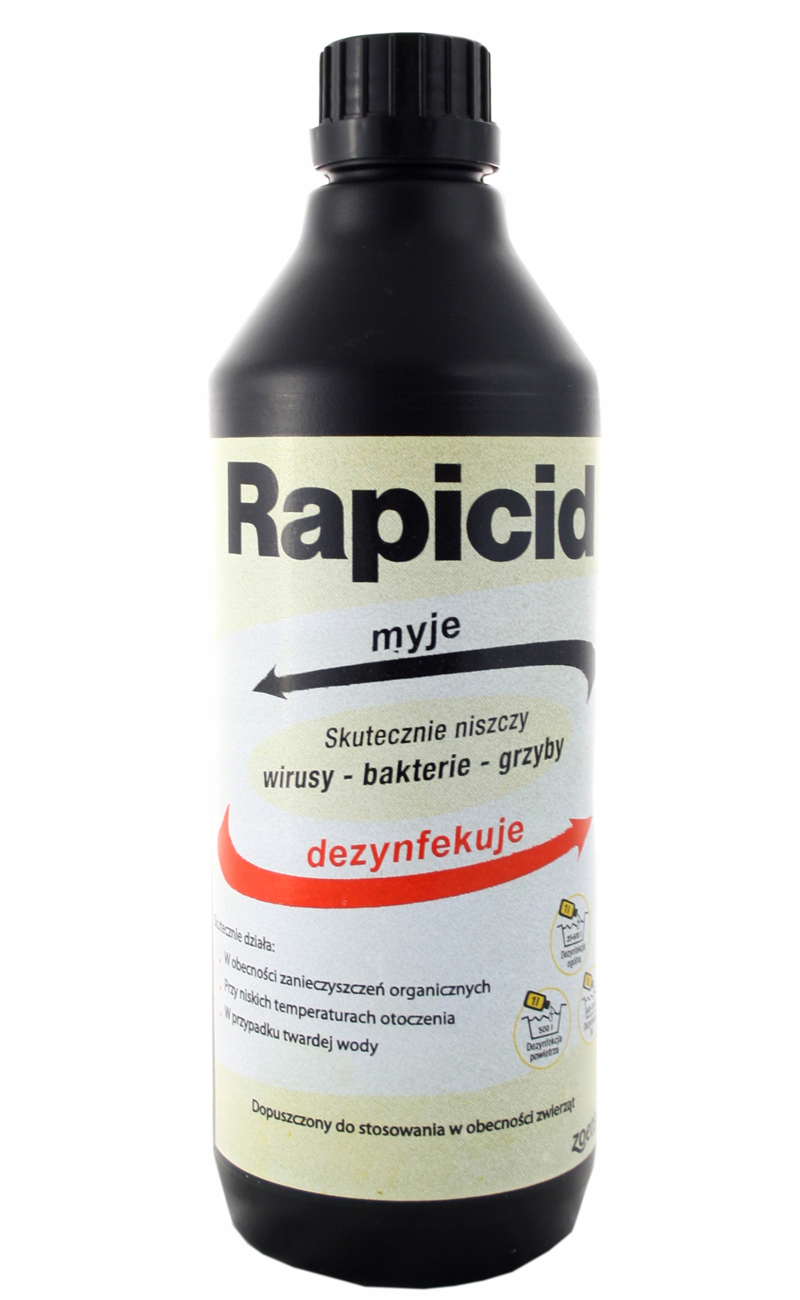 Dezinfekčný prípravok Rapicid s umývacím účinkom, 1 l