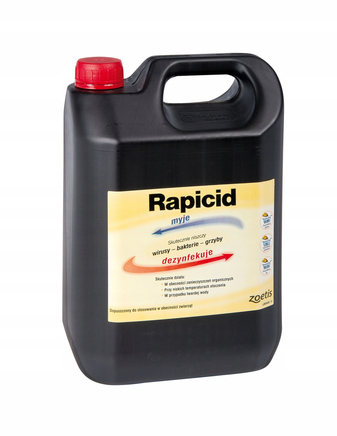 Dezinfekčný prostriedok Rapicid 5l pre kurníky, výbehy a maštale