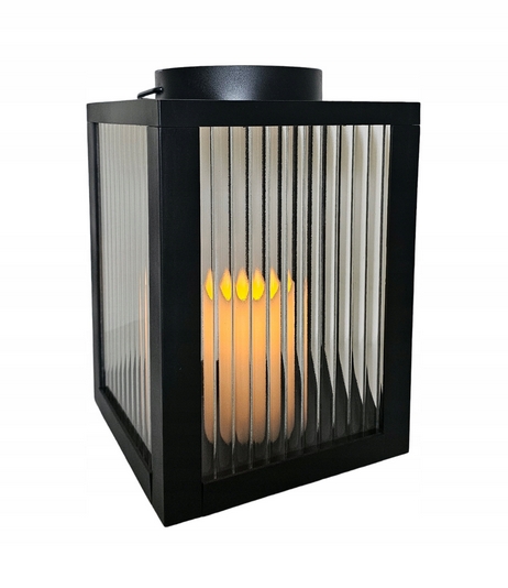 Solárna LED lampa vhodná do interiéru aj exteriéru - čierna