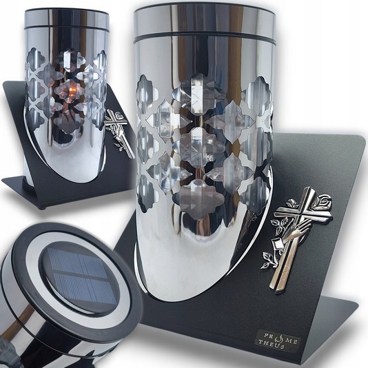 Solárny LED náhrobok s križom - Elegancia a Ekologickosť