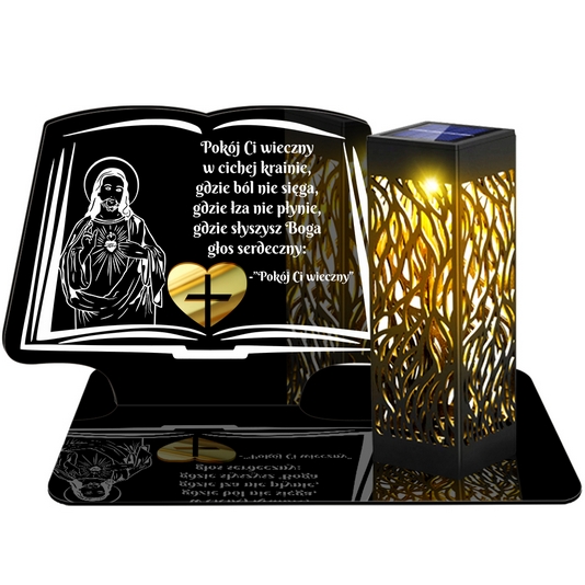 Luxusný solárny LED zapaľovač PREMIUM XL s dekoráciou v zlatom