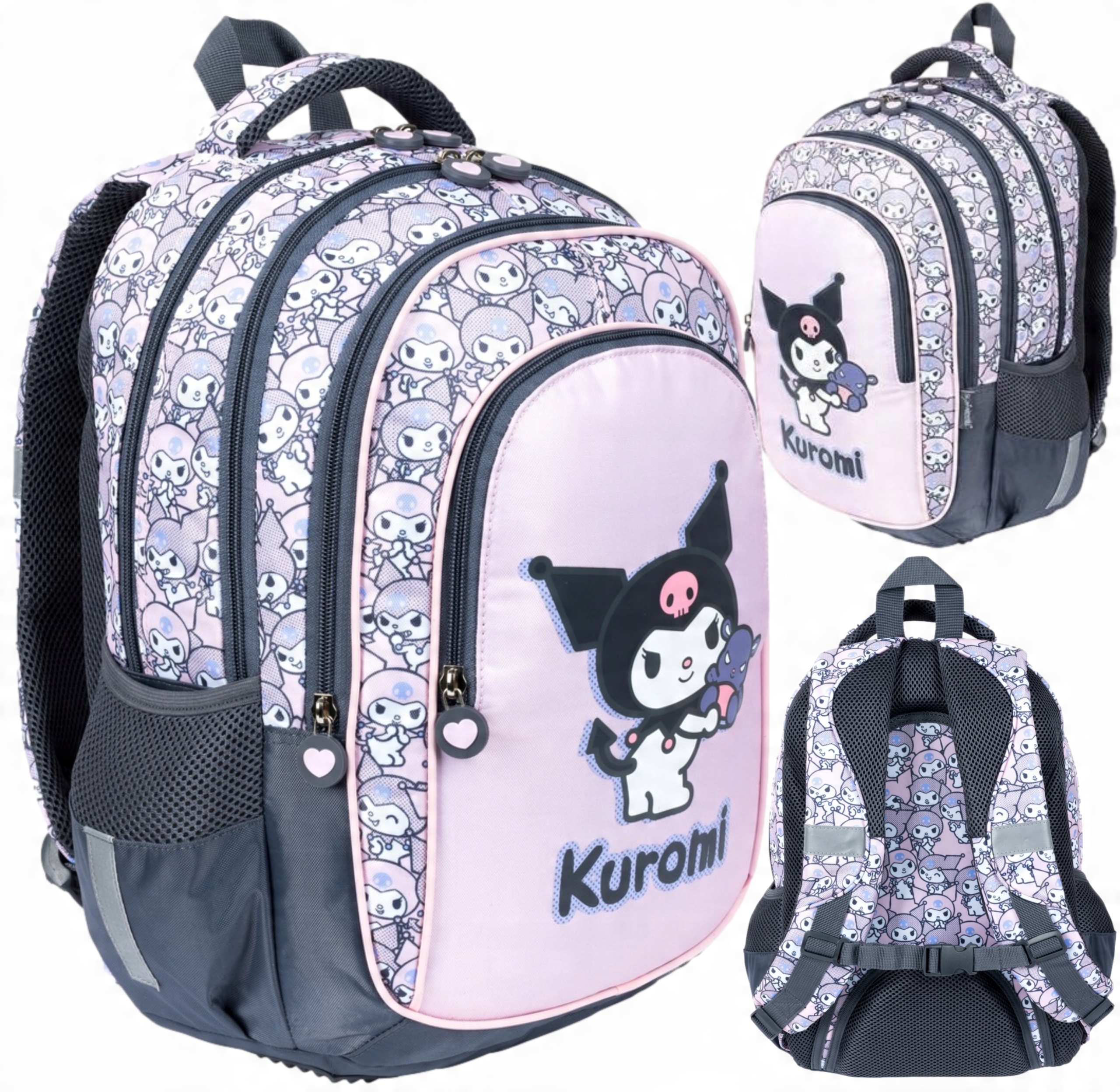 Školský Batoh St.Majewski Kuromi Pink - 4-komorový pre dievčatá