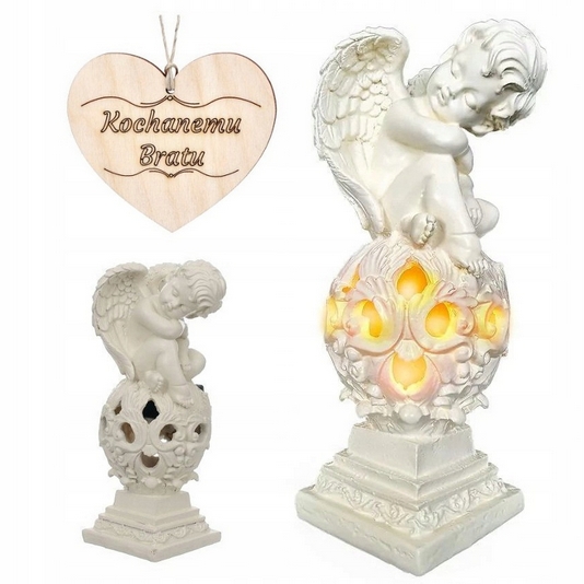 Solárna Lampa Anjel na Hrob alebo do Záhrady pre Milovaného Brata