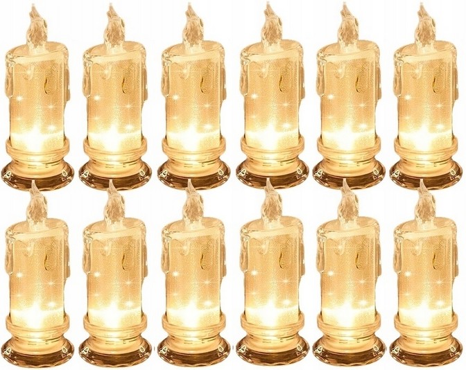 LED Vložka do Lampy s Brokátovým Efektom, Výška 19,5 cm, Balenie 12 ks
