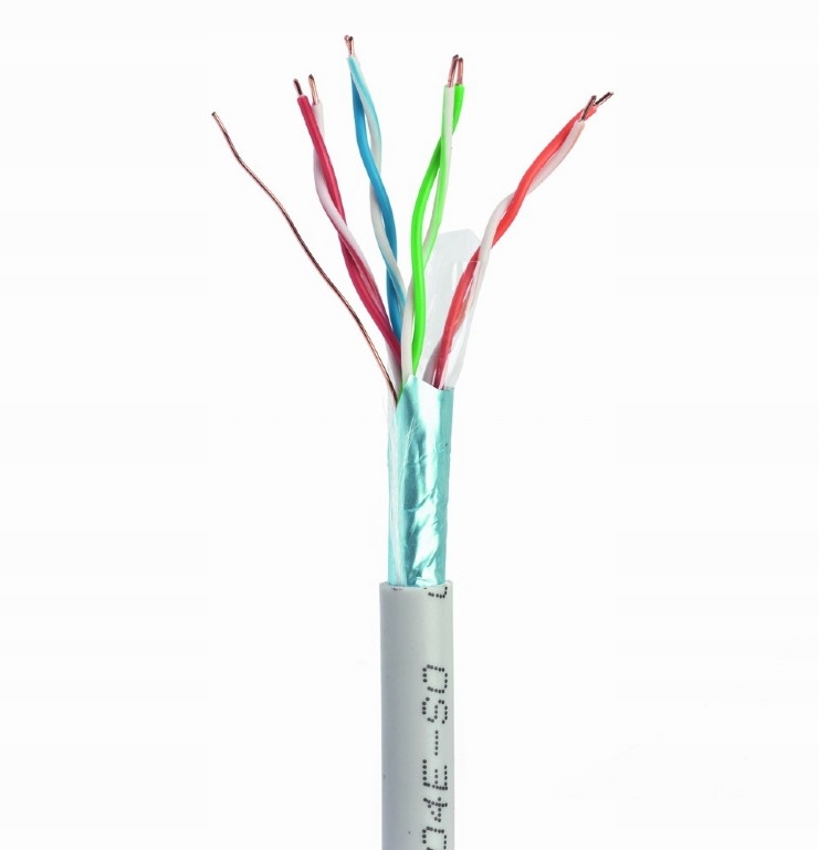 Sieťový kábel GEMBIRD FPC-5004E-SO/100C - F/FTP 100m kat. 5e sivý -
