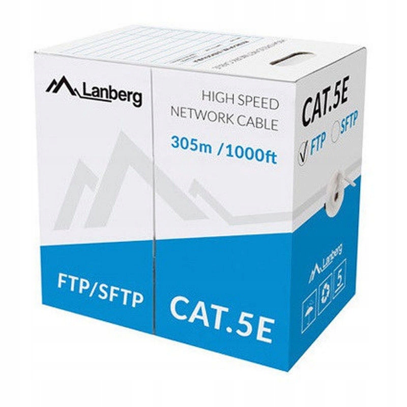 Lanberg S/FTP krútená dvojlinka kat. 5e 305 m