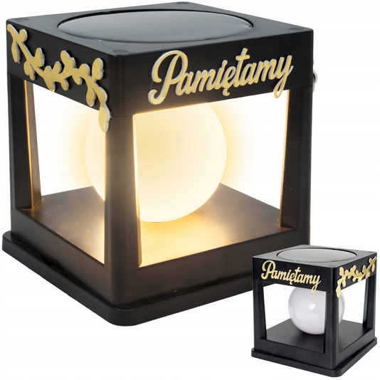 Solárny LED lampion na hrob "Pamätáme" - ekologická a moderná dekorácia