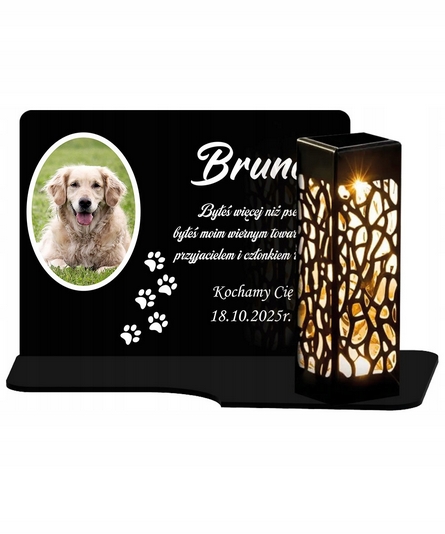 Solárna Lampa XL Premium s Obrazkom Domáceho Miláčika na Hrob