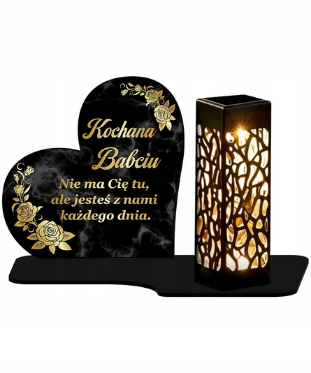 Solárna Lampa na Hrob - Pamätná Statuetka s Mramorovým Efektom