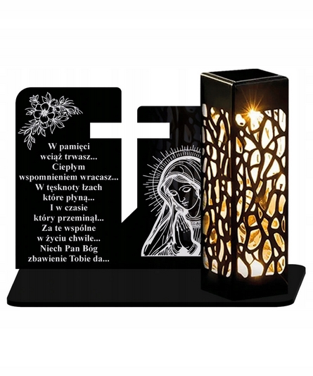 Solárna LED Lampička MAXI Premium s Vyrezávaným Krížom - Vznešený Symbol Pamiäti