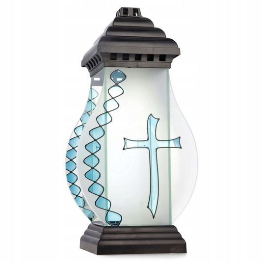 Lampa žiarovka Z-622 Napoleon v modrom vitrážovom štýle