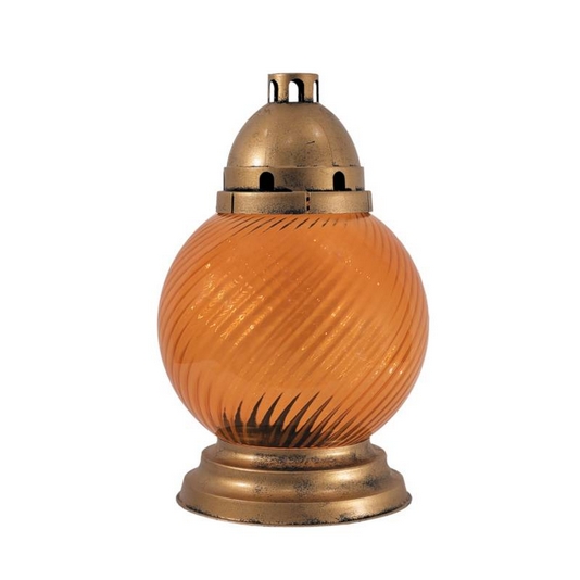 Elegantný a tradičný sklenený znicz Z-1-J-KS-W-F-POMARA v oranžovej farbe