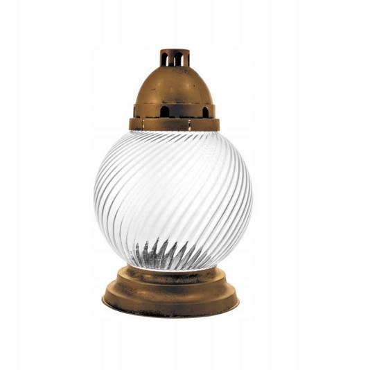 Tradičná a elegantná sklenená lampa Z-1-J-KS-W (zlatá) pre cintorín