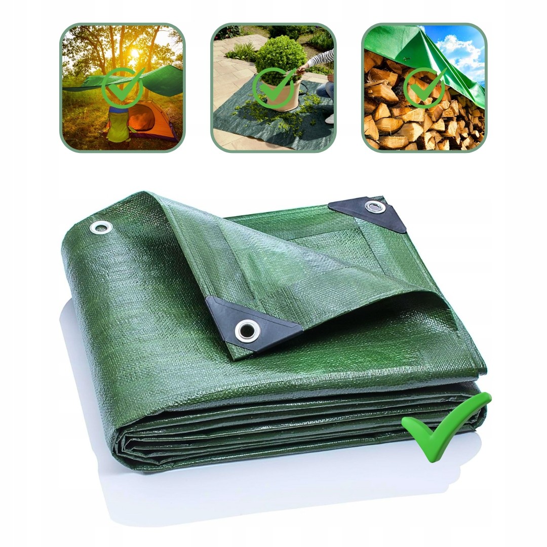 Odolná ochranná plachta Home & Garden, 140 g/m², zelená, rôzne veľkosti