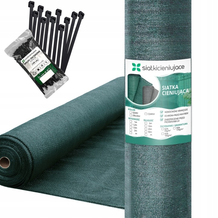 Tieniaca sieť 1×10 m | 90 % tienenie, UV Protect 5+, grafit