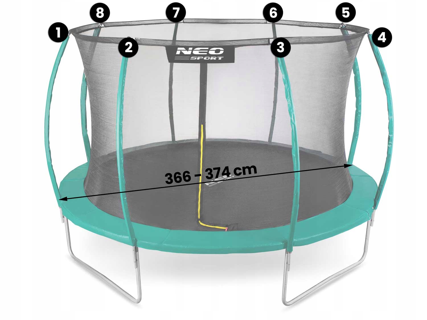 Sieť na trampolínu Neo-sport 427-435 cm