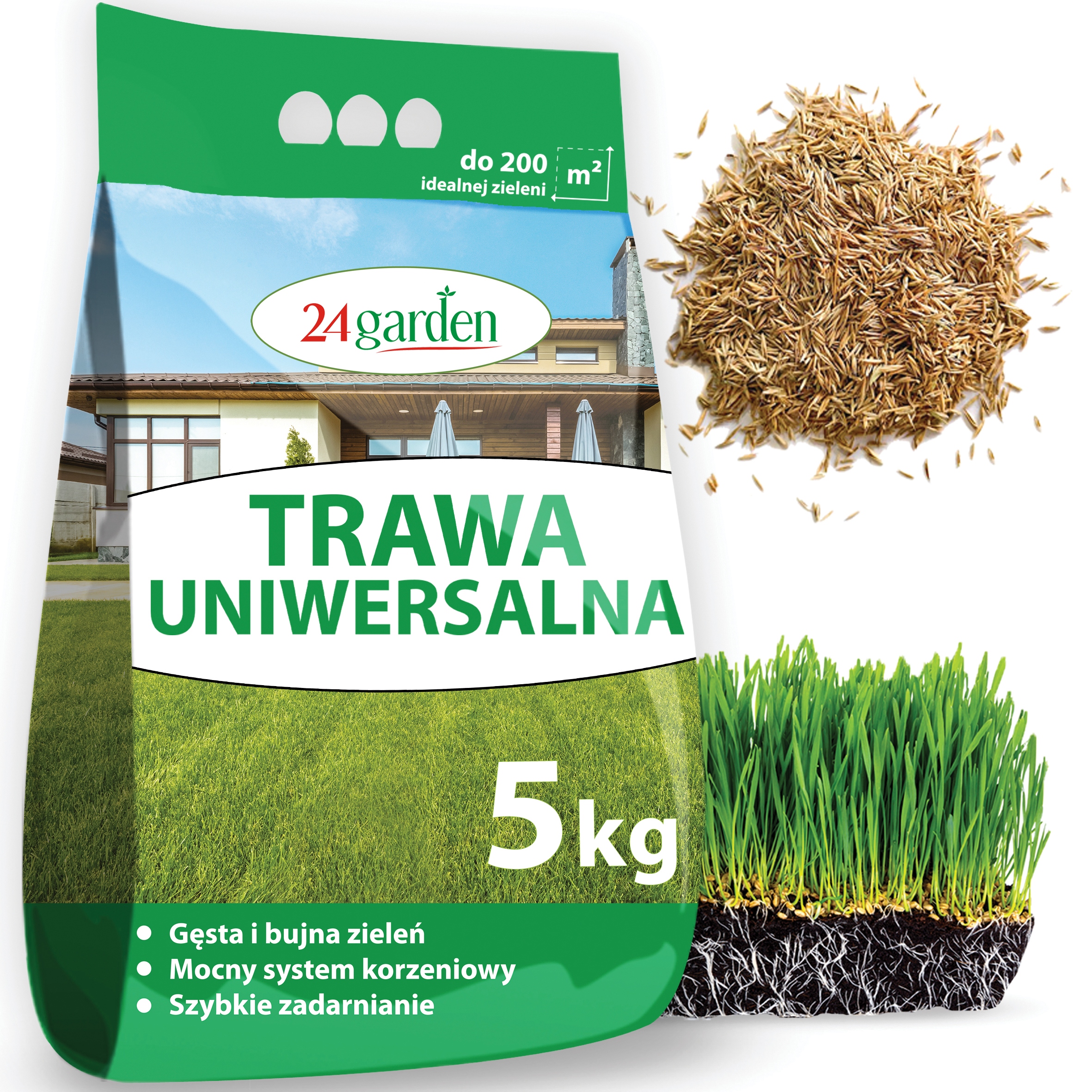 Semená trávy 24garden univerzálne 5 kg trvalky
