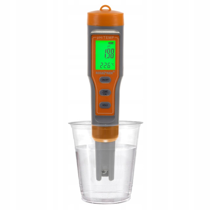 BIGSTREN 4v1 pH tester vody | LED merač pH a teploty s ATC