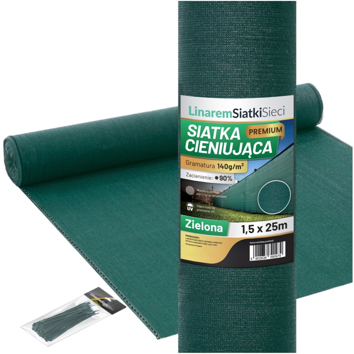 Tieniaca sieť 1,5×25 m | 90 % tienenie, UV stabilizácia, PEHD