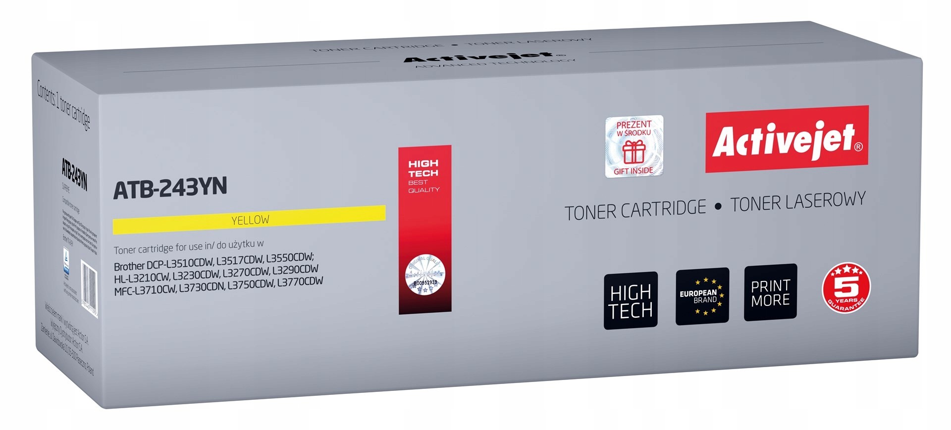 Toner ActiveJet pre Brother ATB-243YN žltý (žltý)