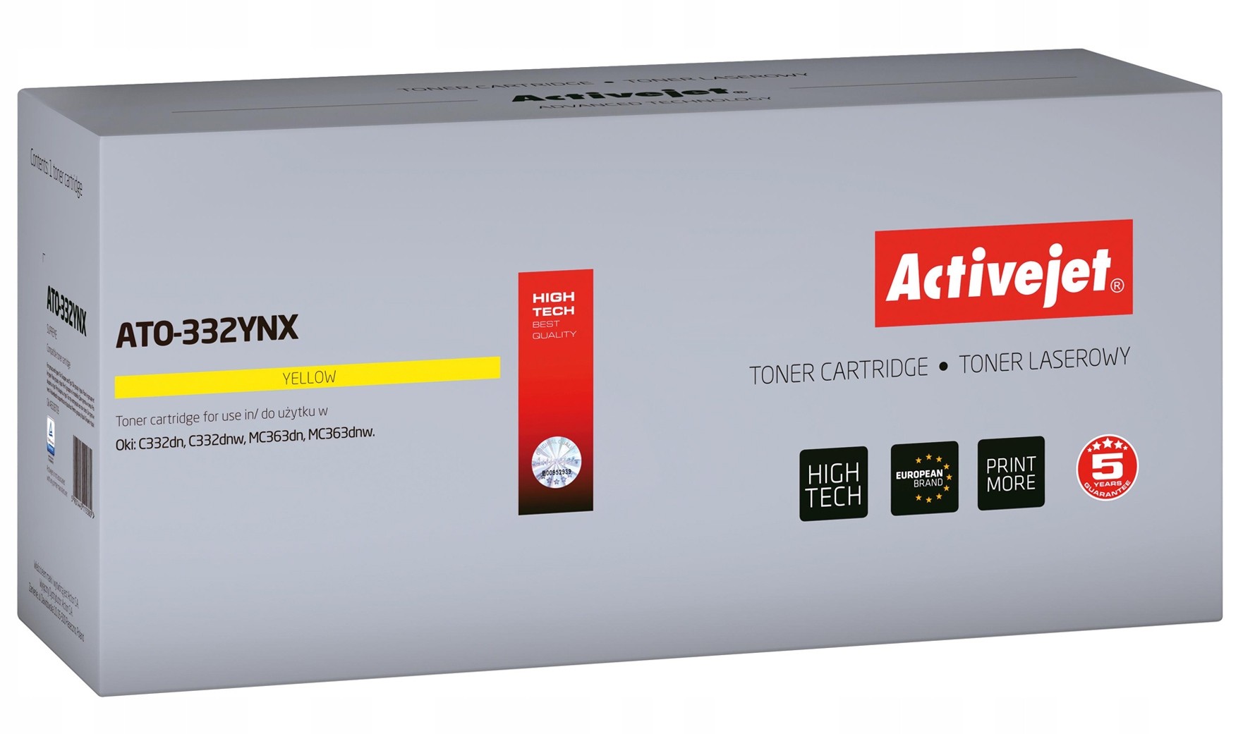 Toner ActiveJet pre OKI ATO-332YNX žltý (žltý)