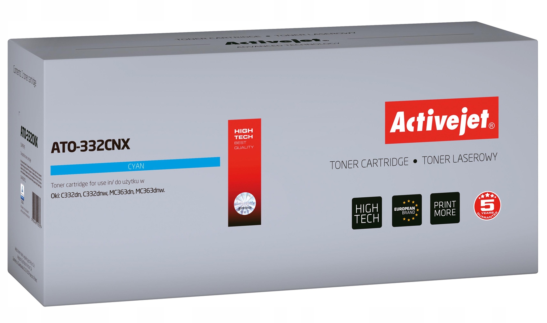 Toner ActiveJet pre OKI ATO-332CNX modrý (azúrový)