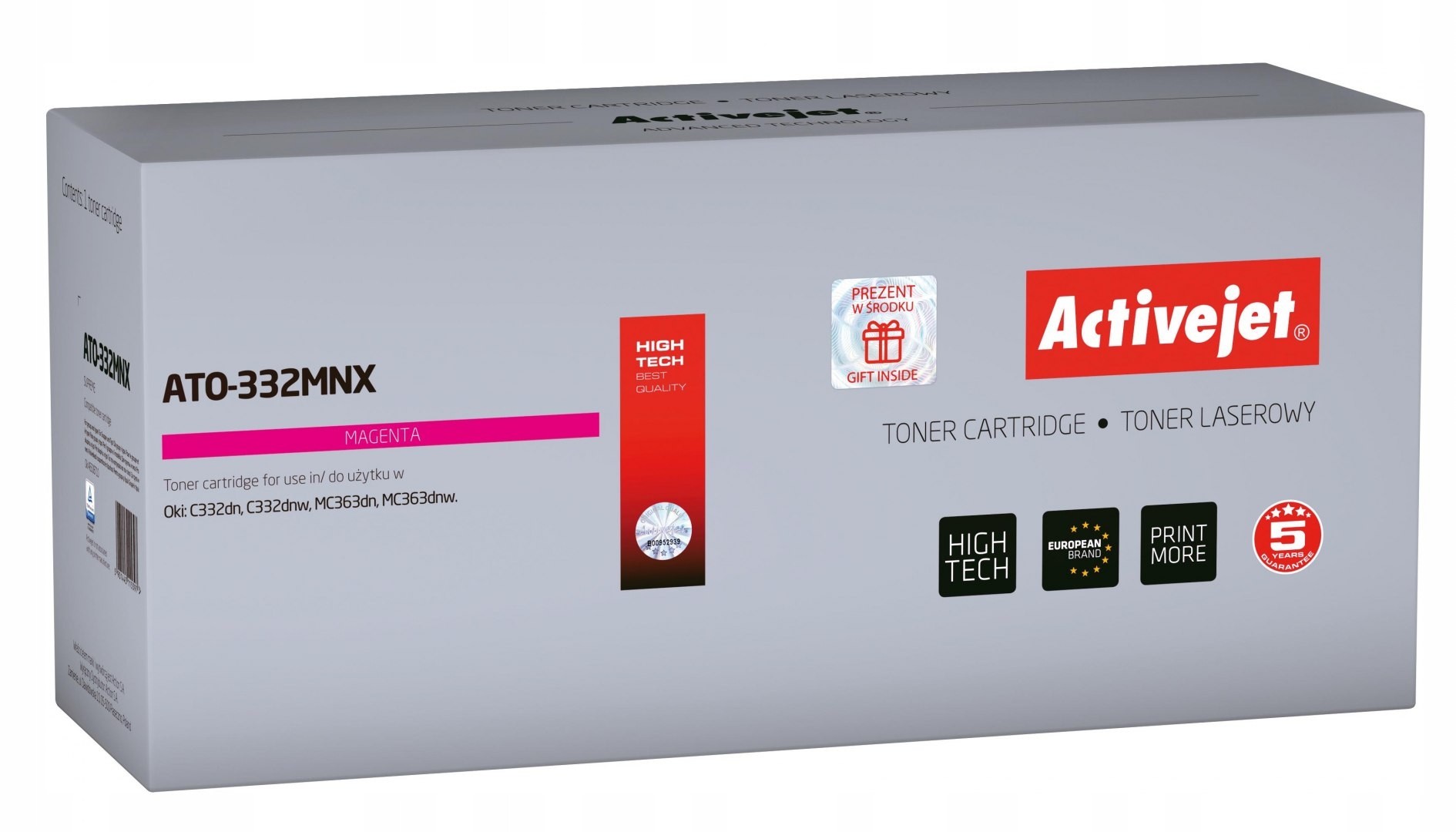 Toner ActiveJet pre OKI ATO-332MNX červený (purpurový)