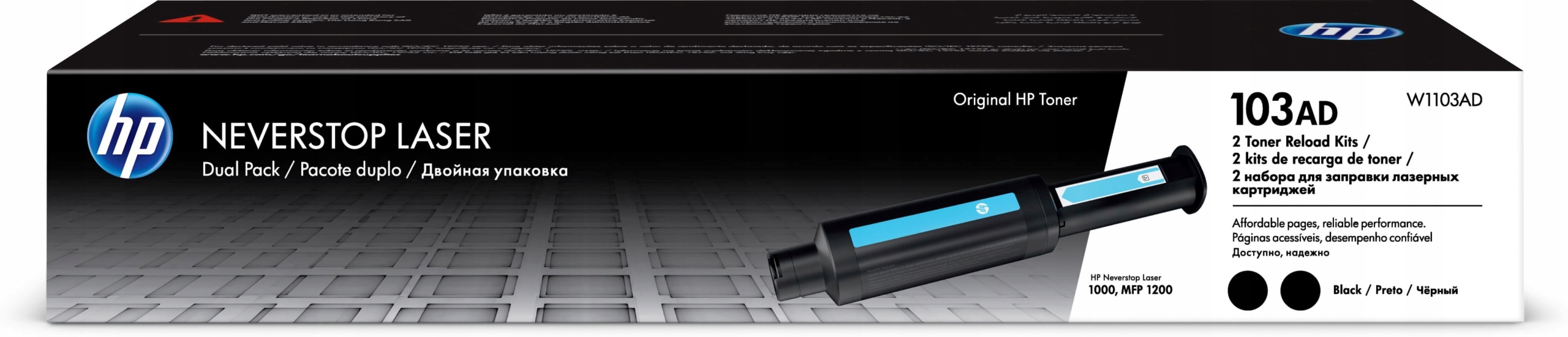 Originálny toner HP 103AD čierny (W1103AD) dvojité balenie pre tlačiareň