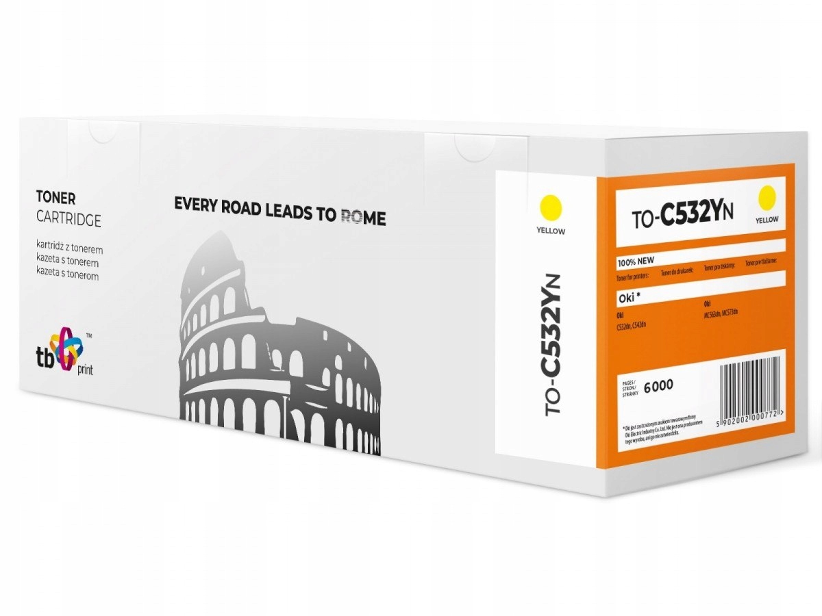 Náhradný toner TB pre OKI TO-C532YN, žltý